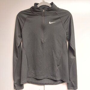 Nike Running Women's Small Pull Over 1/2 Zipper  Dri-Fit Black Long Sleeve Top